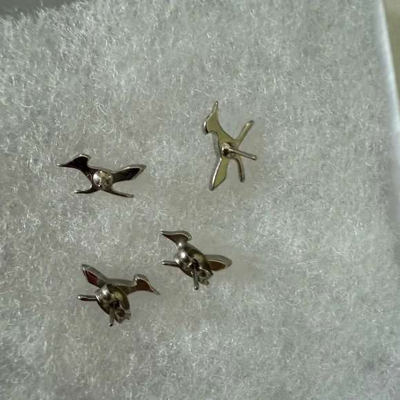 Silver and turquoise  earrings - Picture 2 of 4